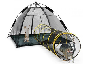 Pop-up Pet Tent with Tunnel