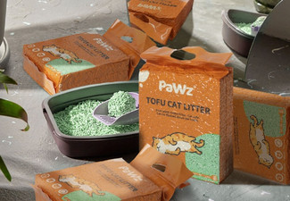 PaWz 2.5kg Flushable Tofu Cat Litter - Available in Four Scents & Option for Six-Piece