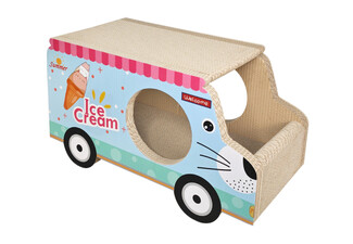 Pet Cat Van-Shaped Corrugated Cardboard Scratcher
