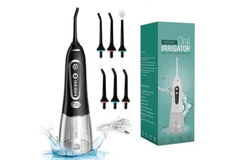 Wireless Electric Oral Irrigator with Five Modes & Six Nozzles
