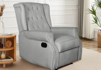 Recliner Linen Chair - Two Colours Available