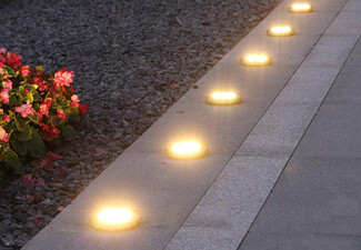 Four-Pack Eight-LED Solar Ground Light