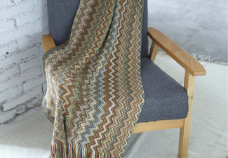 Cozy Knitted Throw Blanket - 130 X 170cm - Two Colours Available