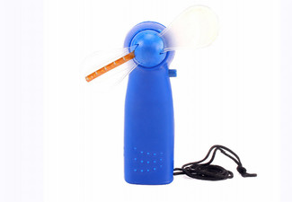 Two-Pack Mini Fan with Colourful Flash - Option for Four-Pack