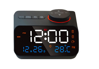 Digital Alarm Clock with FM Radio - Two Colours Available