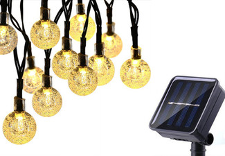 Outdoor LED Solar Globe String Lights - Available in Two Styles