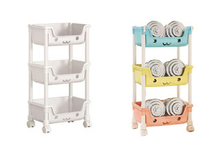 Storage Trolley Rack Organiser - Available in Two Colours & Two Sizes