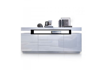 High Gloss Sideboard with Two-Doors & Three-Drawers
