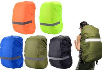 Backpack Rain Cover with Reflective Strip - Five Colours, Four Sizes & Two-Pack Available