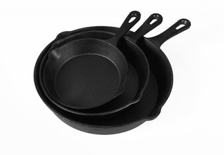 Toque Three-Piece Cast Iron Frying Pan Set