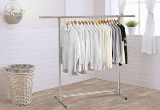 Adjustable 1.2m Single Bar Clothes Rack