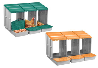 Three-Hole Chicken Nesting Box - Three Colours Available