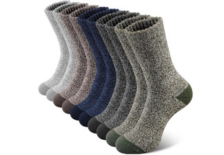 Five Pairs Mens Winter Thermal Wool Socks - Option for Ten Pairs