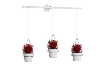 Three-Pot Wall Hanging Planter - Two Colours Available