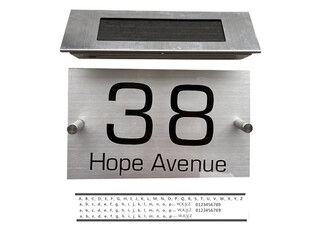 Solar House Sign Plaque Light