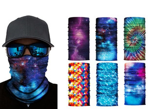 Three-Pack of Galaxy Printed Reusable Cycling Masks - Multiple Colours Available & Option for Six-Pack