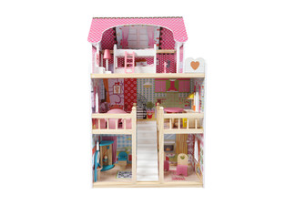 Bopeep Kids Wooden Three-Floor Doll House