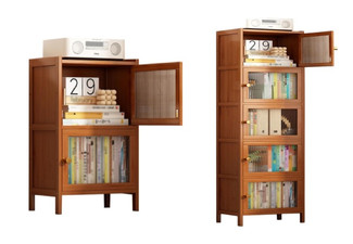 Bamboo Storage Cabinet with Acrylic Doors - Four Options Available