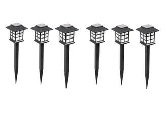 Six-Pack Emitto Solar LED Lawn Light - Option for 12-Pack