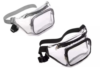 Water-Resistant Transparent Waist Bag - Two Colours & Two-Pack Available