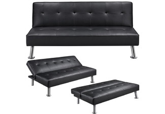 Convertible Futon Sofa Bed - Two Colours Available