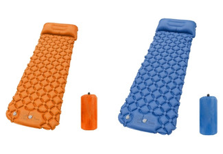 Ultralight Inflatable Air Mattress with Pillow - Two Colours Available