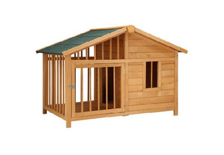 Petscene Large Raised Wooden Dog House