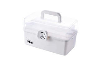 Large Capacity Portable First Aid Storage Box with Carry Handle