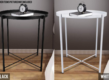 Metal Round Tray Side Table