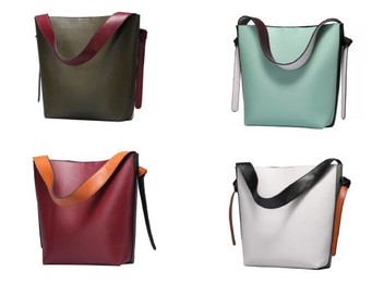 Two-Tone Leather Handbag