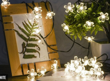 Solar Powered Flower String Lights