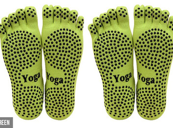 2-Pairs of Yoga Socks with Grip