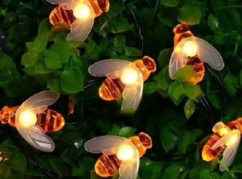 LED Honey Bee Solar Powered Lights