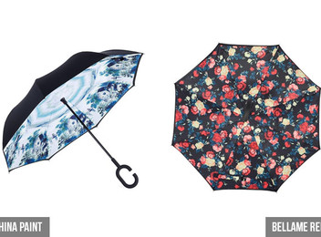 Wind-Resistant Reversible Umbrella