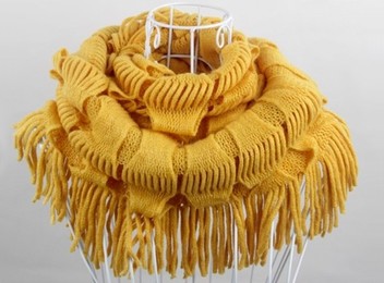 Tassel Knit Scarf