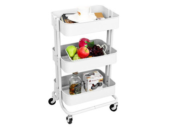 3-Tier Metal Utility Rolling Cart