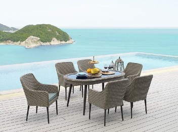 7-Piece Wanaka Wicker Dining Set