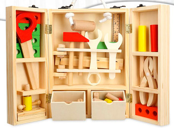 Kids Wooden Play Hand Tool Set