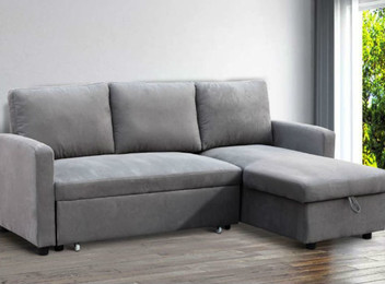 Enkel Grey Corner Sofa