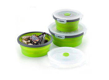 3-Pack Collapsible Lunch Box Set