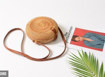 Handmade Woven Rattan Beach Bag