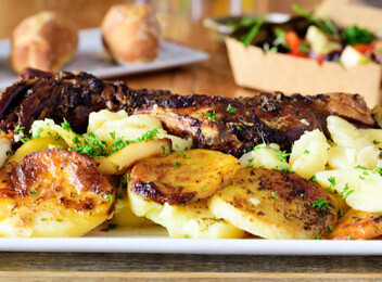 Whole Baked Lamb Shoulder Meal