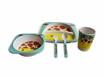 Giraffe Bamboo Kids Meal Set