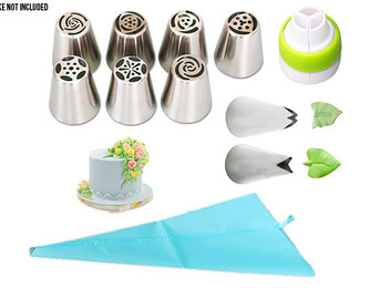 11-Piece Flower Piping Nozzle Set