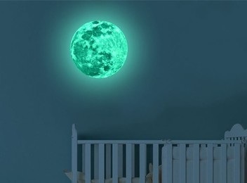 Glowing Moon Wall Decal