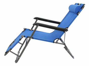 Blue Sun Lounger Camping Chair