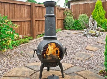 Sierra Cast Iron Chimenea and BBQ