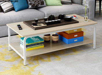 Metal Frame Coffee Table with Shelf