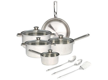 12Pc Stainless Steel Cookware Set