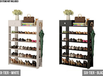 Six or Eight-Tier Shoe Rack